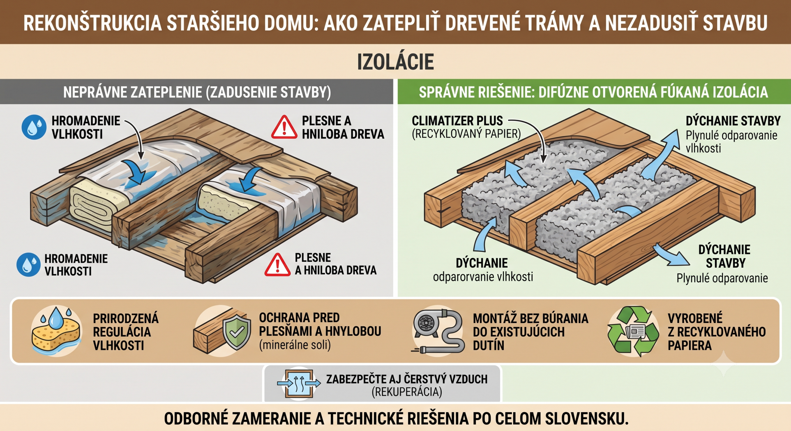 Zateplenie povaly starší dom